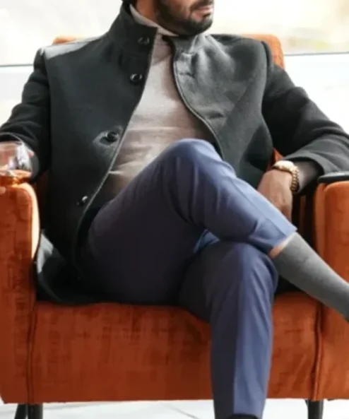 Jag Bhullar Big Sky Black Long Wool Coat