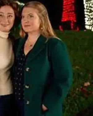 Jaicy-Elliot-My-Southern-Family-Christmas-2022-Campbell-Green-Wool-Coat