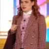 Jane Levy Zoey’s Extraordinary Playlist Pink Houndstooth Blazer