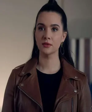 Jane Sloan The Bold Type Biker Brown Leather Jacket