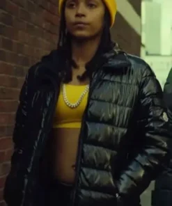 Jasmine Jobson Top Boy Puffer Black Jacket