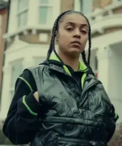 Jasmine Jobson Top Boy Puffer Black Vest