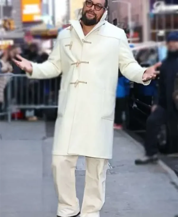 Jason Momoa Good Morning America White Trench Coat