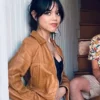 Jenna Ortega Finestkind 2023 Brown Leather Jacket
