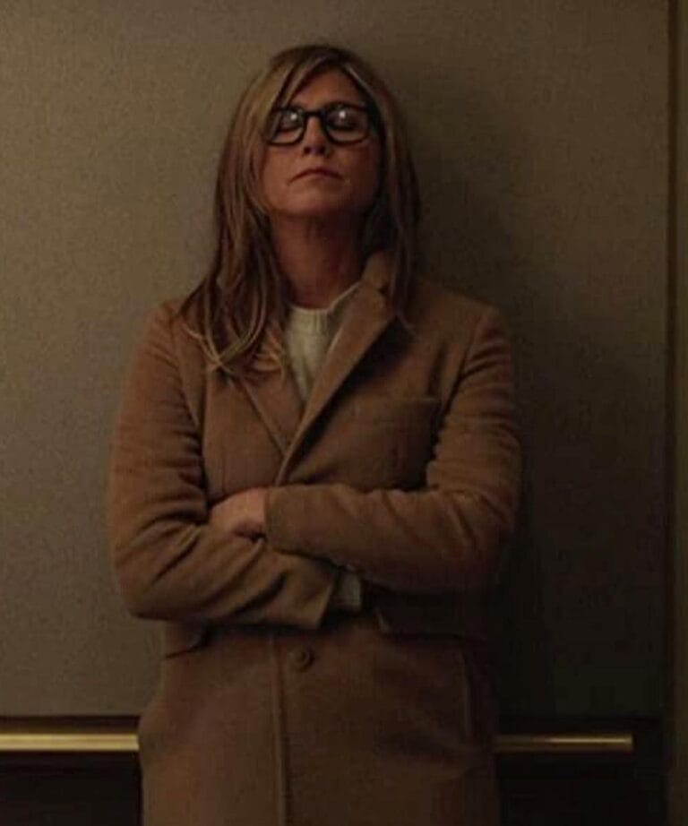 Jennifer Aniston TV Series The Morning Show Alex Levy Brown Coat