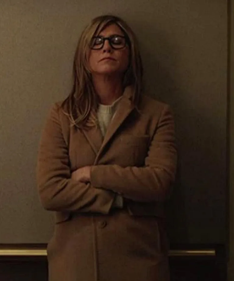 Jennifer Aniston TV Series The Morning Show Alex Levy Brown Coat