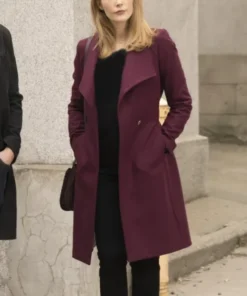 Jennifer-Finnigan-Salvation-Maroon-Coat