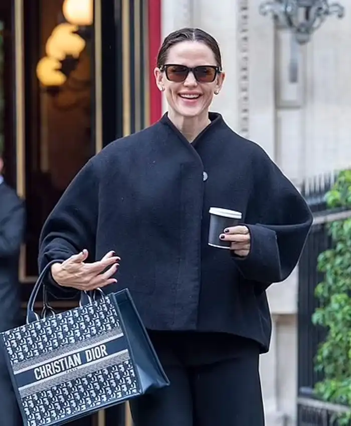 Jennifer Garner Amid Fashion Week Navy Jacket 1