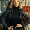 Jennifer Holland Peacemaker S01 EP03 Black Puffer Jacket