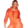 Jennifer Lopez Orange Cotton Jumpsuit