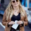 Jenny Big Sky Katheryn Winnick Brown Leather Jacket
