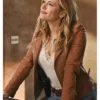 Jenny Hoyt Big Sky Brown Leather Blazer