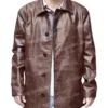 Jensen Ackles Supernatural Brown Distressed Leather Jacket