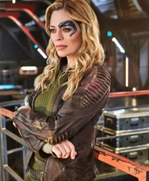 Jeri Ryan Seven Star Trek Picard Brown Jacket