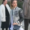 Jessica Alba Classic Opening Ceremony Gray Varsity Jacket