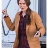 Jessica Bird Box Suede Leather Brown Blazer