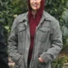 Jessica Chastain Ava Grey Field Jacket