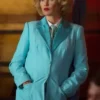 Jessica Lange American Horror Story Blue Wool Coat