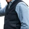 John Dutton Yellowstone Event Grey Wool Vest