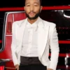 John Legend Show The Voice White Blazer