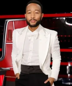 John Legend Show The Voice White Blazer