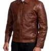 John Wick 2 Cassian Common Real Leather Brown Jacket