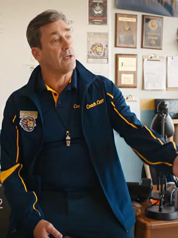 Jon Hamm Mean Girls 2024 Blue Track Jacket