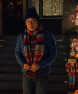 Josh Lin Love Hard Blue Parachute Puffer Jacket