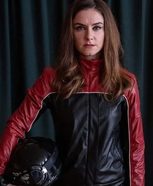 Judith Roddy Derry Girls Black and Red Leather Jacket