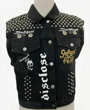 Juice Wrld Black Studded Jean Vest 1 510x624 1