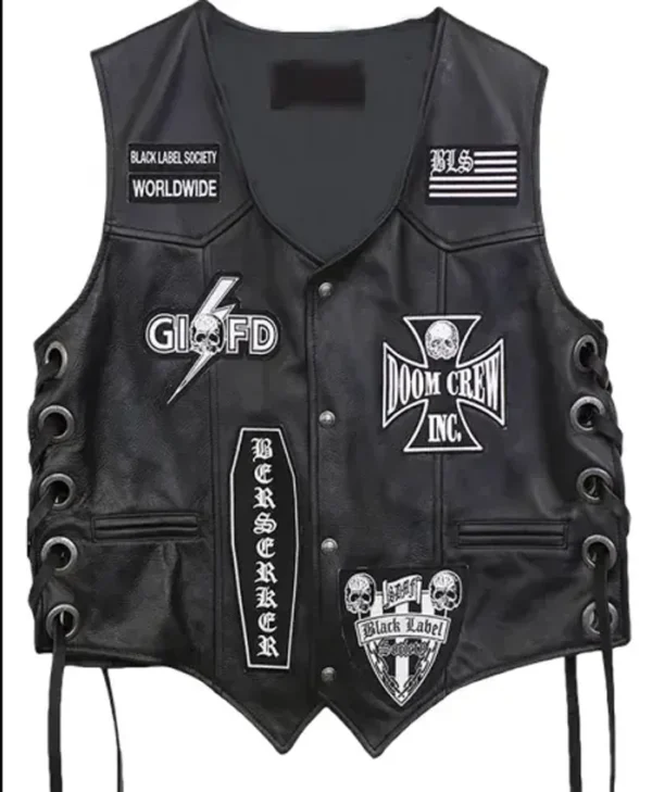 Juice Wrld Rapper Denim Patch Black Vest