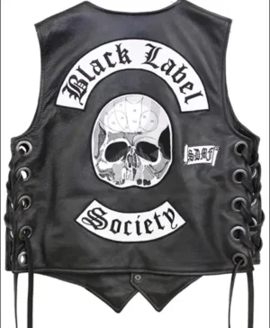 Juice Wrld Rapper Denim Patch Black Vest back