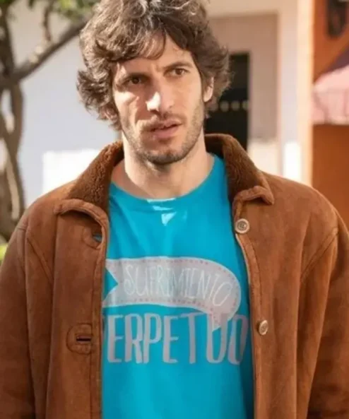 Jungle Cruise Melchor Brown Suede Leather Jacket