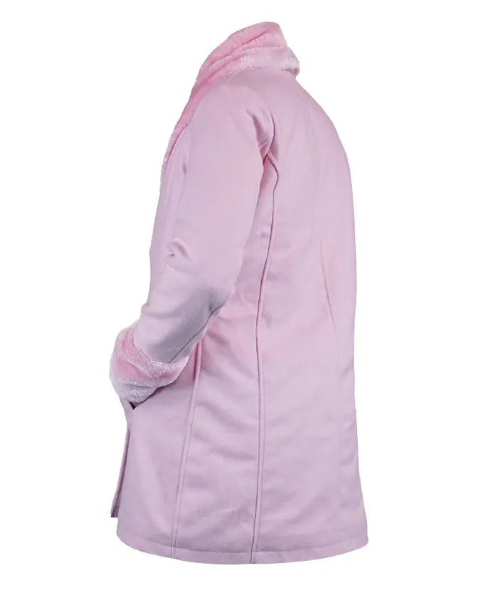 Juno Temple TV Series Ted Lasso Season 03 Episode 09 Keeley Jones Pink Fur Coat For Women