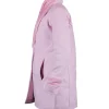 Juno Temple TV Series Ted Lasso Season 03 Keeley Jones Pink Faux Fur Coat For Women