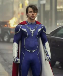 Jupiters Legacy Brandon Sampson Blue Costume Jacket