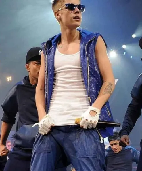 Justin Bieber Blue Leather Costume