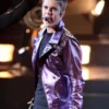 Justin Bieber Never Say Never Purple Leather Jacket