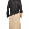 Kacy Duke Inventing Anna S01 EP09 Leather Long Trench Coat back look