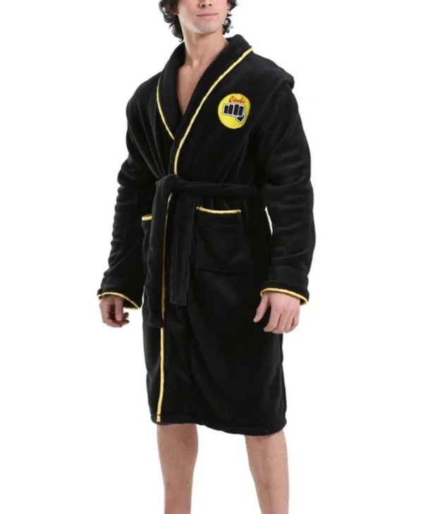 Karate Kid Cobra Kai Black Wool Black Bathrobe Coat