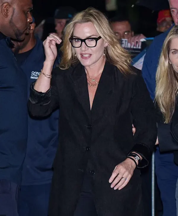 Kate Winslet New York Black Coat