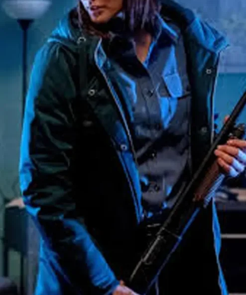 Katherine Barrell Wynonna Earp Black Hooded Coat