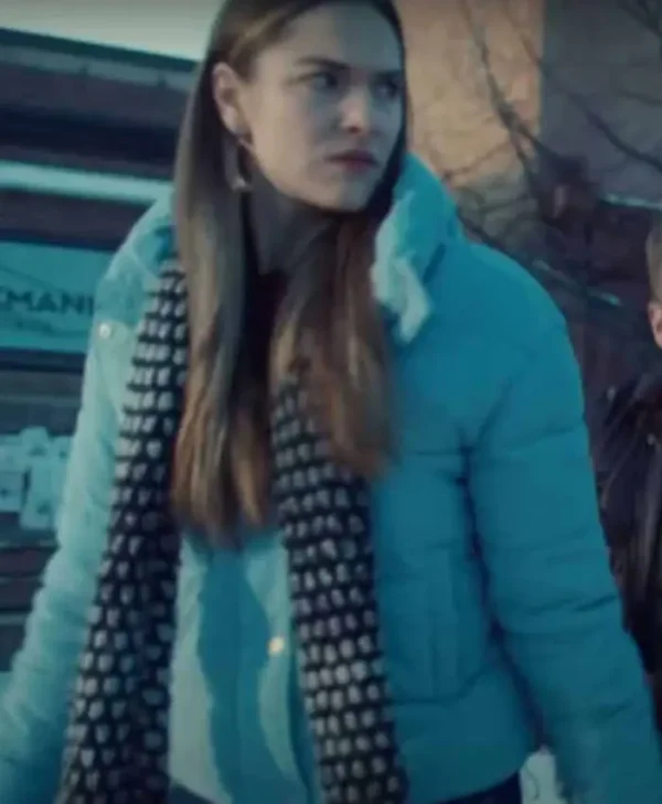Katherine Barrell Wynonna Earp Blue Puffer Jacket