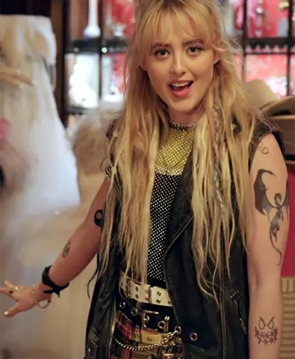 Kathryn Newton Abigail 2024 Black Leather Vest