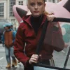 Kathryn Newton Pokémon Detective Pikachu Red Jacket