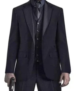Keanu Reeves John Wick Black Three Piece Prom Dinner Suit