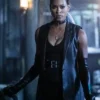 Kearran Giovanni Black Lightning Leather Sleeveless Coat