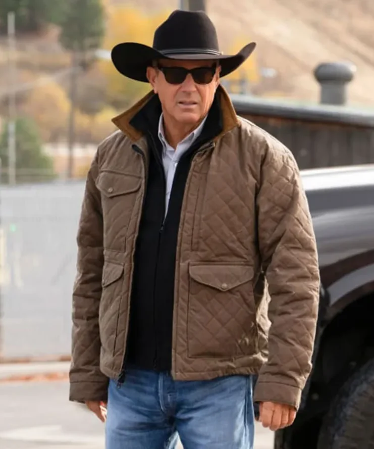 Kevin Costner Yellowstone John Dutton S4 Quilted Jacket