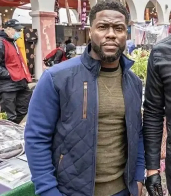 Kevin Hart The Man From Toronto Navy Blue Quilted Jacket