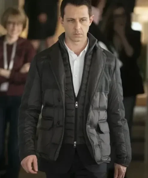 Kieran Culkin Succession S03 Black Parachute Jacket